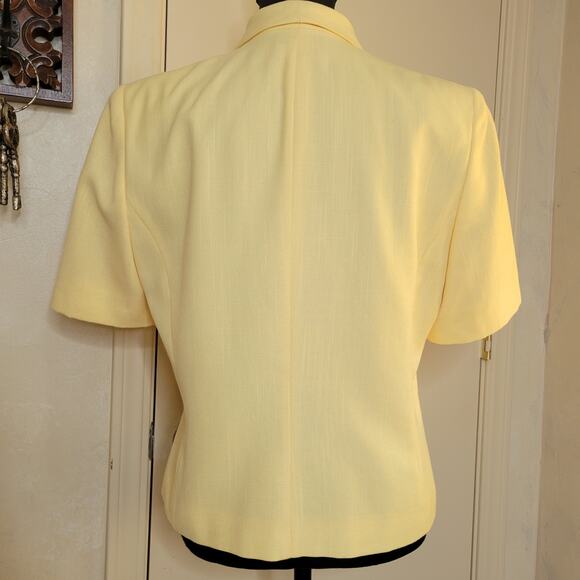 VTG Pendleton Women's Short Sleeve Linen Blend Canary Yellow Blazer Jacket✨️8 - Picture 6 of 11
